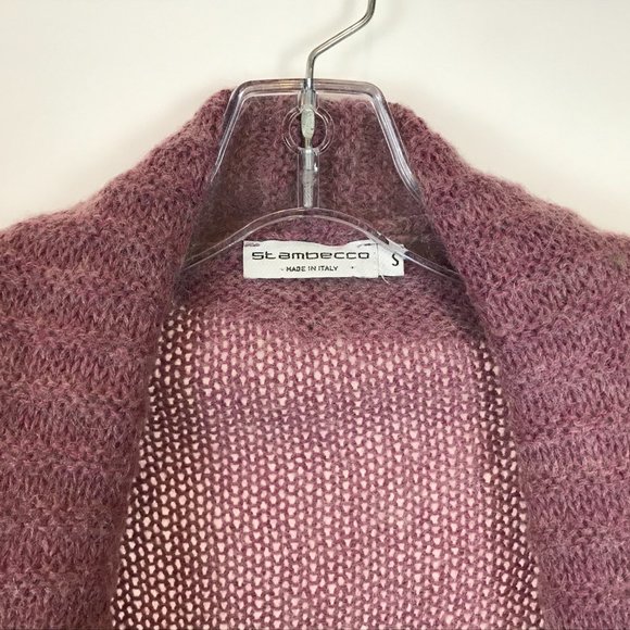 Womens Size Small St. Ambecco Lilac Mohair Wool Blend Open Cardigan Sweater - Picture 2 of 4